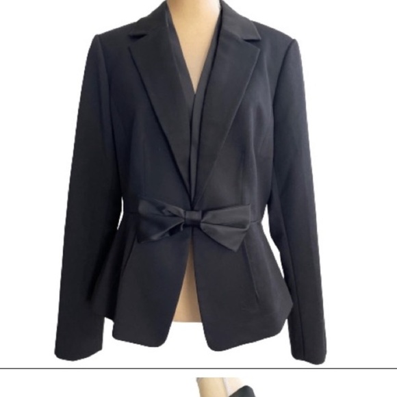 NWT WHITE HOUSE BLACK MARKET Black Bow size 6 pleated classic elegant tuxedo - Picture 3 of 3